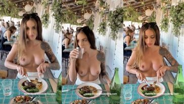 Vanessa Sierra Nude Boobs Showing in Restaurant Video Leaked