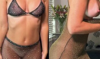 Vicky Stark Nude Try On Glittery Outfit Onlyfans Leaked Video