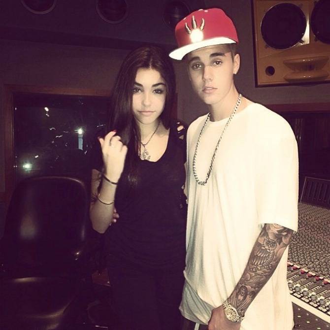 Madison Beer and Justin bieber in the studio 1
