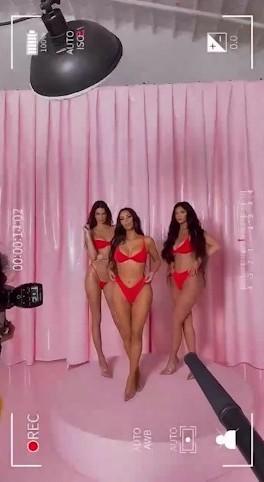 kim kardashian lingerie skims photoshoot bts video leaked RYSUWK