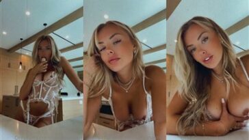 Corinna Kopf Nude White Lingerie Teasing Video Leaked