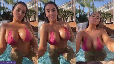 Abigail Ratchford Nude Pool Teasing Video Leaked