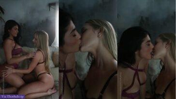 Caroline Zalog and Amanda Trivizas Lesbian Kissing Video Leaked