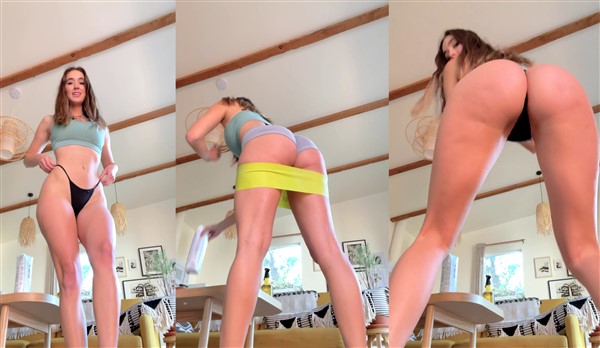Natalie Roush Sexy Fishnet Lingerie Tease Video Leaked