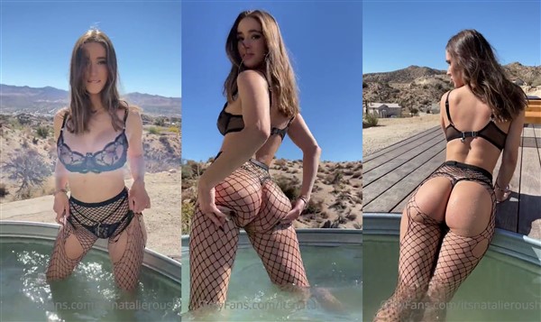 Natalie Roush Nude Teasing in Fishnet Lingerie Video Leaked