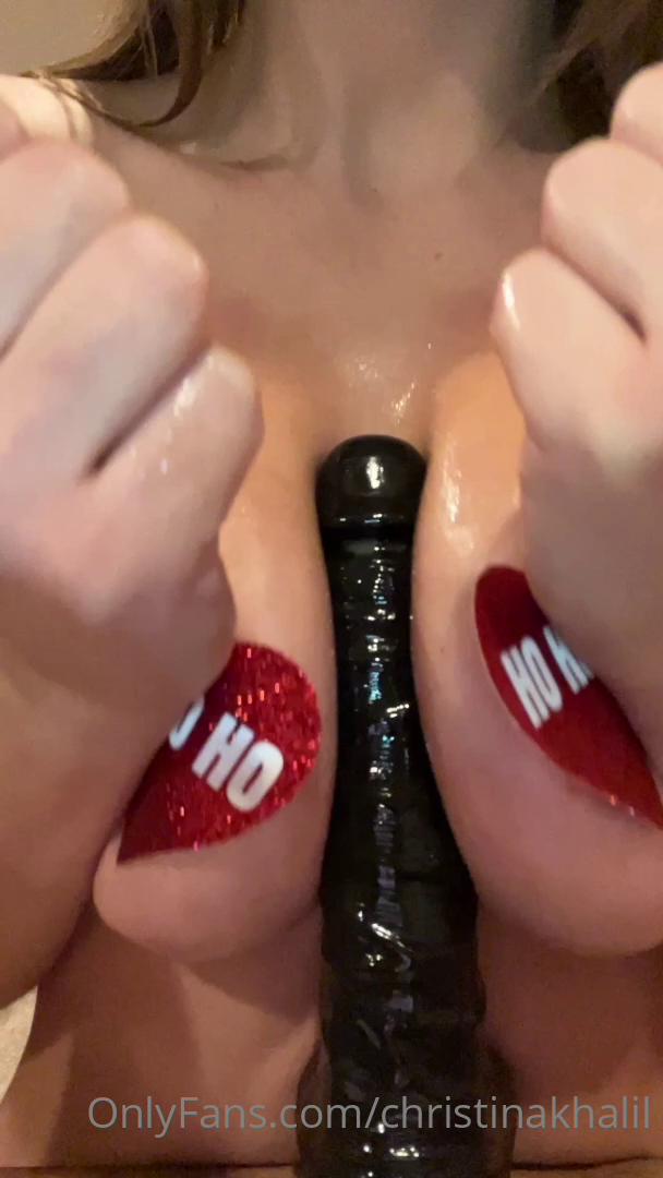 christina khalil black dildo titty fuck video leaked SGOENI