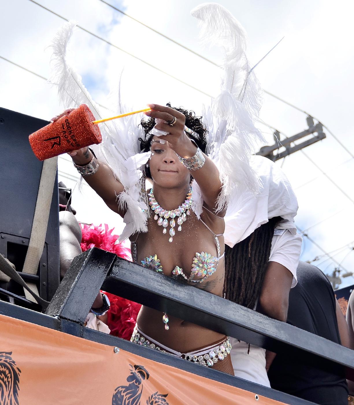 rihanna nip slip barbados festival photos leaked SNQBZV