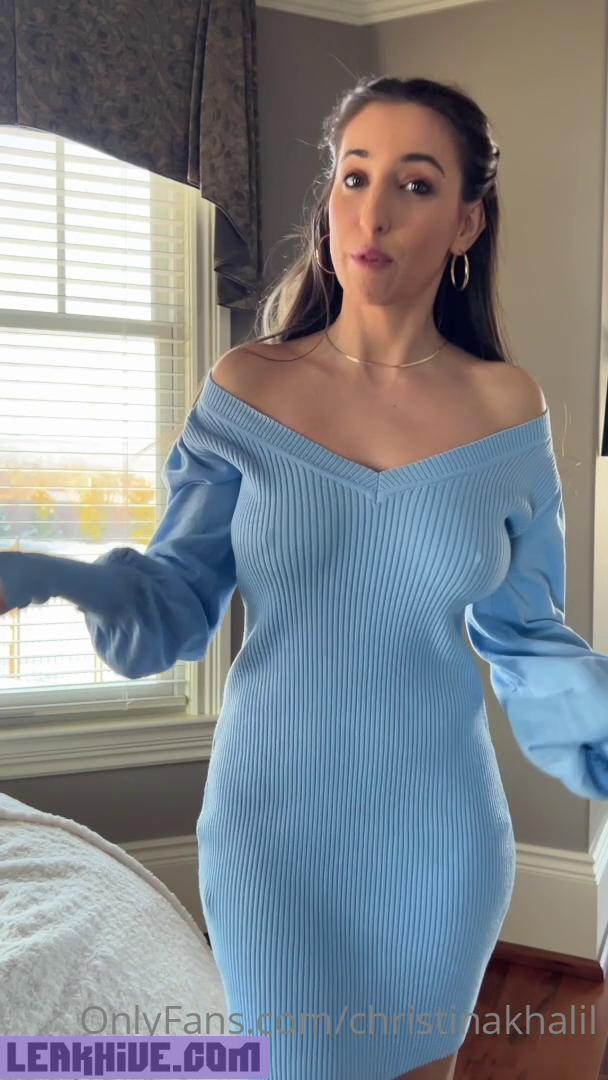 Christina Khalil Nipple Pokies Dress Onlyfans Video Leaked Leaked