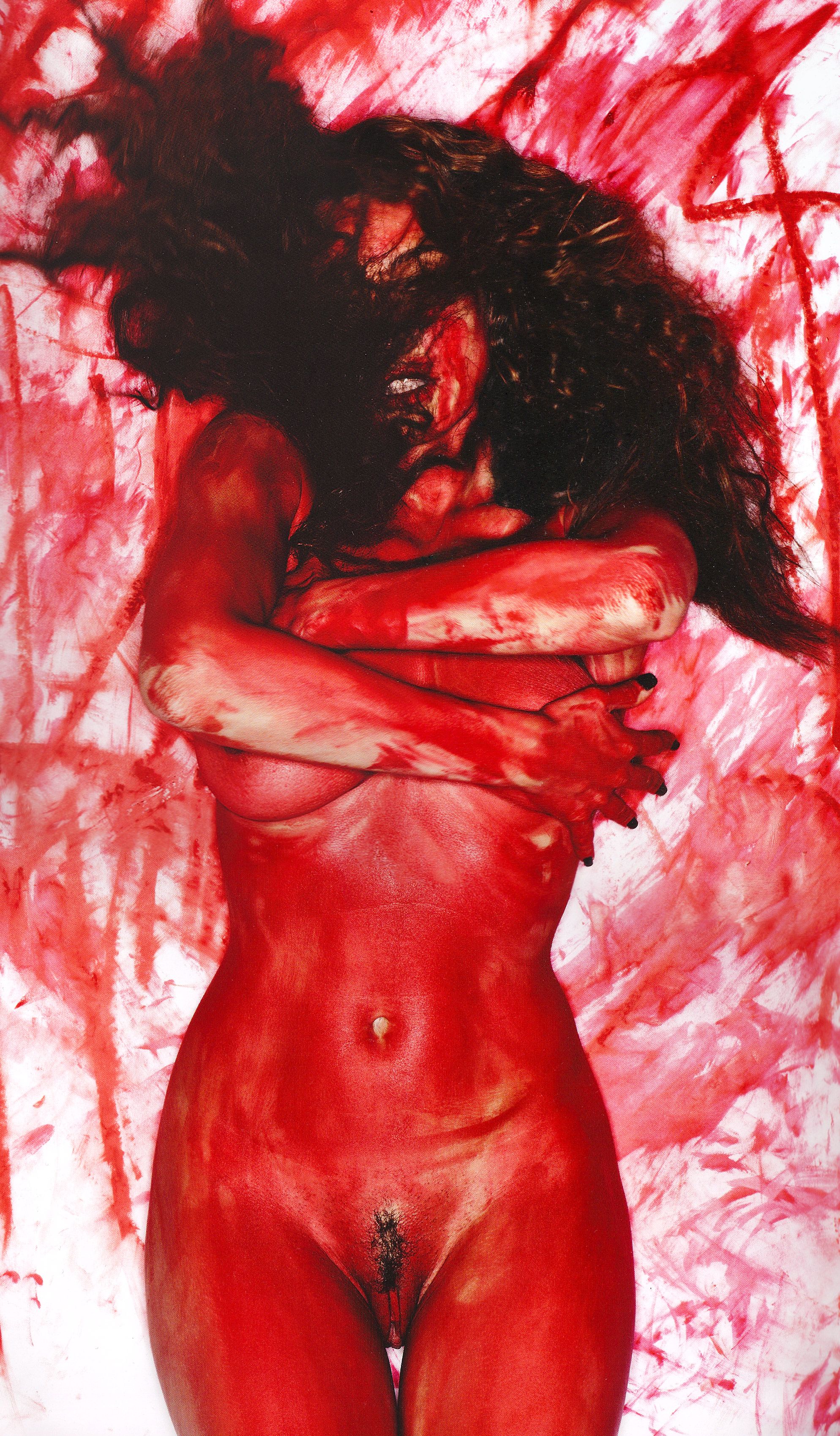 Kelly Brook Nude Pussy and Menstrual Blood Photo Shoot The Fappening