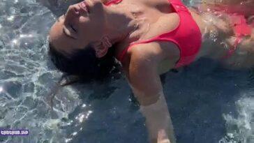Christina Khalil Stripping in The Pool Video Leaked